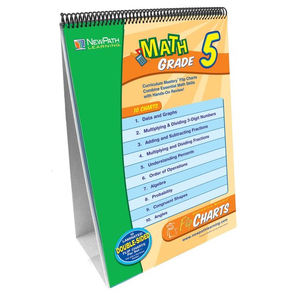 Newpath Learning Math Skills Curriculum Mastery Flip Chart, Grade 5 33-5001